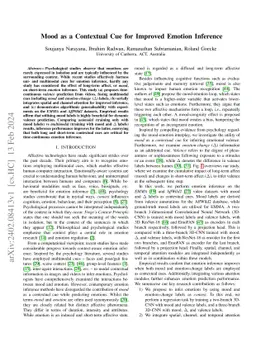 Mood as a Contextual Cue for Improved Emotion Inference