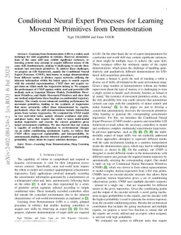 Conditional Neural Expert Processes for Learning Movement Primitives
  from Demonstration