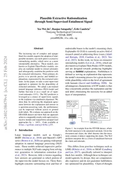 Plausible Extractive Rationalization through Semi-Supervised Entailment
  Signal