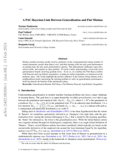 A PAC-Bayesian Link Between Generalisation and Flat Minima