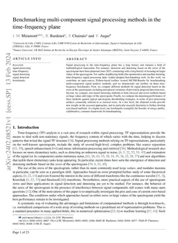 Benchmarking multi-component signal processing methods in the
  time-frequency plane