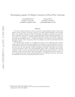 Strategizing against No-Regret Learners in First-Price Auctions