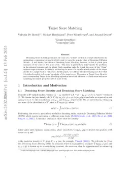 Target Score Matching