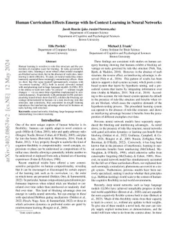 The dynamic interplay between in-context and in-weight learning in humans and neural networks