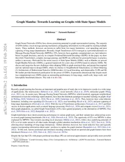 Graph Mamba: Towards Learning on Graphs with State Space Models