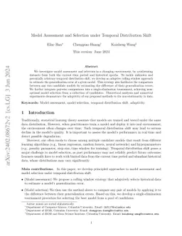 Model Assessment and Selection under Temporal Distribution Shift