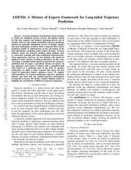 AMEND: A Mixture of Experts Framework for Long-tailed Trajectory
  Prediction