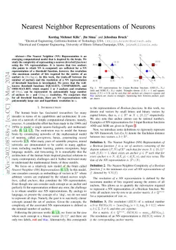 Nearest Neighbor Representations of Neurons