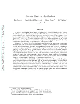 Bayesian Strategic Classification