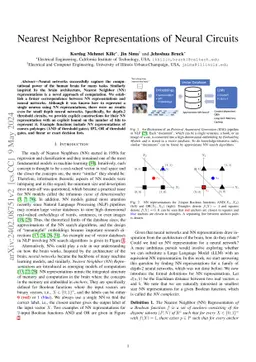 Nearest Neighbor Representations of Neural Circuits