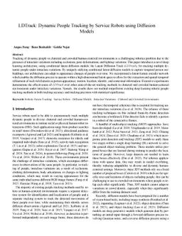 LDTrack: Dynamic People Tracking by Service Robots using Diffusion
  Models