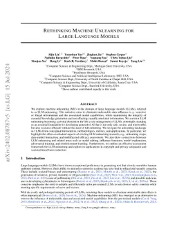 Rethinking Machine Unlearning for Large Language Models