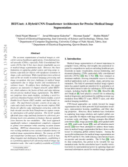 BEFUnet: A Hybrid CNN-Transformer Architecture for Precise Medical Image
  Segmentation