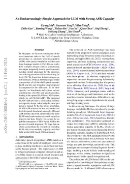 An Embarrassingly Simple Approach for LLM with Strong ASR Capacity