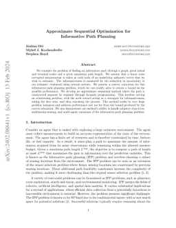 Approximate Sequential Optimization for Informative Path Planning