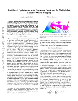Distributed Optimization with Consensus Constraint for Multi-Robot
  Semantic Octree Mapping