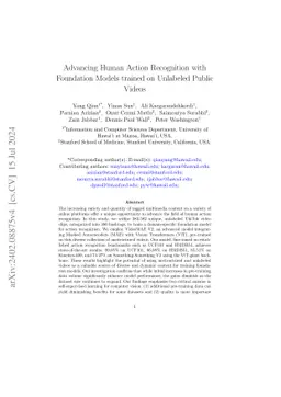 Advancing Human Action Recognition with Foundation Models trained on
  Unlabeled Public Videos