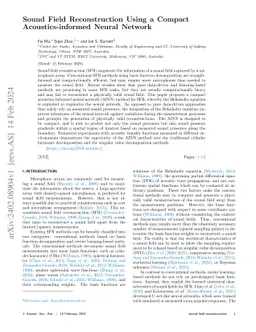 Sound Field Reconstruction Using a Compact Acoustics-informed Neural
  Network