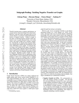 Subgraph Pooling: Tackling Negative Transfer on Graphs