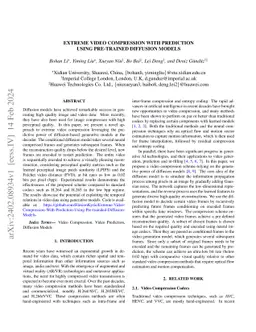 Extreme Video Compression with Pre-trained Diffusion Models