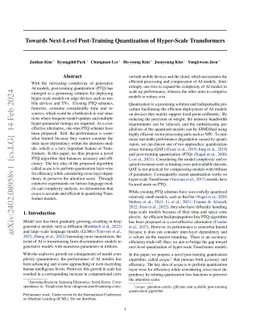 Towards Next-Level Post-Training Quantization of Hyper-Scale
  Transformers
