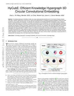 HyCubE: Efficient Knowledge Hypergraph 3D Circular Convolutional
  Embedding