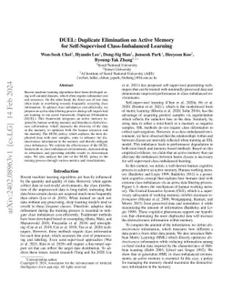 DUEL: Duplicate Elimination on Active Memory for Self-Supervised
  Class-Imbalanced Learning