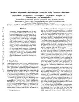 Gradient Alignment with Prototype Feature for Fully Test-time Adaptation