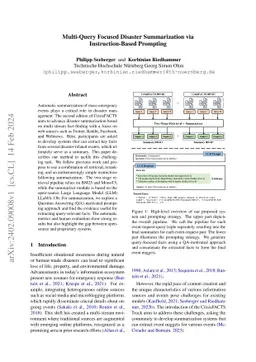 Multi-Query Focused Disaster Summarization via Instruction-Based
  Prompting