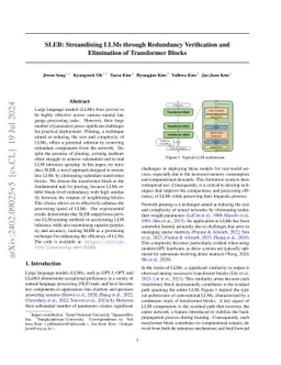 SLEB: Streamlining LLMs through Redundancy Verification and Elimination
  of Transformer Blocks