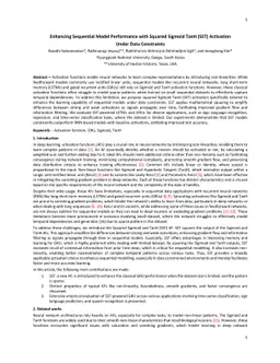 Enhancing Sequential Model Performance with Squared Sigmoid TanH (SST) Activation Under Data Constraints