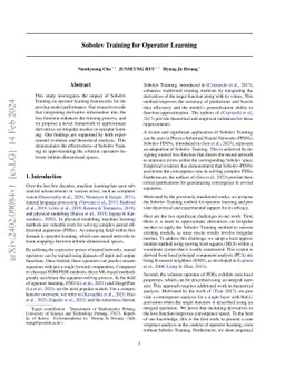 Sobolev Training for Operator Learning