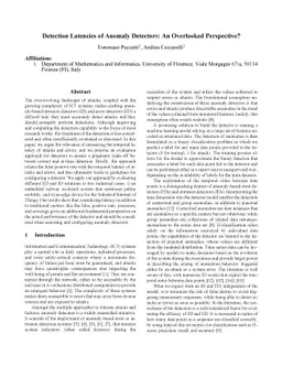 Detection Latencies of Anomaly Detectors: An Overlooked Perspective ?