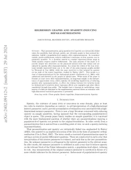 Regression graphs and sparsity-inducing reparametrizations