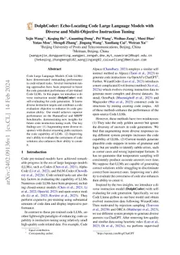 DolphCoder: Echo-Locating Code Large Language Models with Diverse and
  Multi-Objective Instruction Tuning