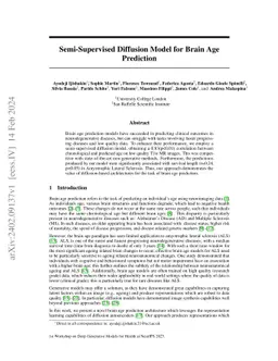 Semi-Supervised Diffusion Model for Brain Age Prediction