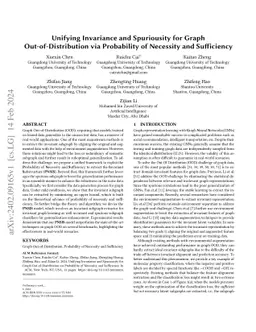 Unifying Invariance and Spuriousity for Graph Out-of-Distribution via
  Probability of Necessity and Sufficiency