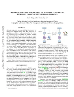Domain-adaptive and Subgroup-specific Cascaded Temperature Regression
  for Out-of-distribution Calibration