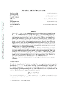 Better-than-KL PAC-Bayes Bounds