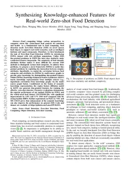 Synthesizing Knowledge-enhanced Features for Real-world Zero-shot Food
  Detection