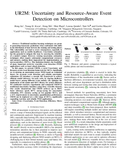 UR2M: Uncertainty and Resource-Aware Event Detection on Microcontrollers