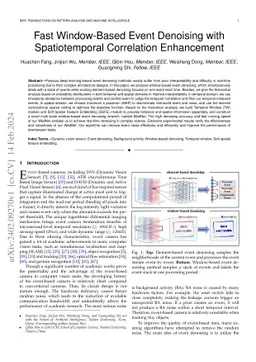 Fast Window-Based Event Denoising with Spatiotemporal Correlation
  Enhancement