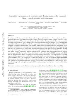 Synergistic eigenanalysis of covariance and Hessian matrices for
  enhanced binary classification