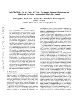 Only My Model On My Data: A Privacy Preserving Approach Protecting one
  Model and Deceiving Unauthorized Black-Box Models