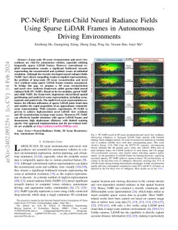 PC-NeRF: Parent-Child Neural Radiance Fields Using Sparse LiDAR Frames
  in Autonomous Driving Environments