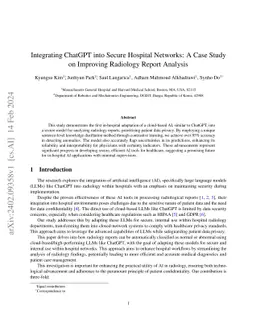 Integrating ChatGPT into Secure Hospital Networks: A Case Study on
  Improving Radiology Report Analysis