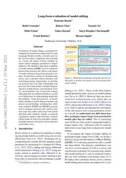 Long-form evaluation of model editing