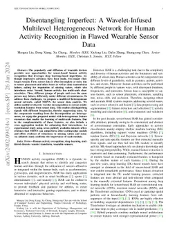 Disentangling Imperfect: A Wavelet-Infused Multilevel Heterogeneous
  Network for Human Activity Recognition in Flawed Wearable Sensor Data
