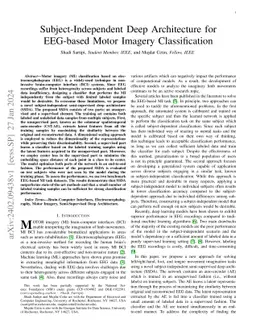 Subject-Independent Deep Architecture for EEG-based Motor Imagery
  Classification