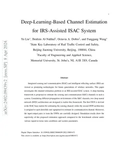 Deep-Learning-Based Channel Estimation for IRS-Assisted ISAC System